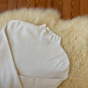Banana Republic Cream Ribbed Knit Sweater